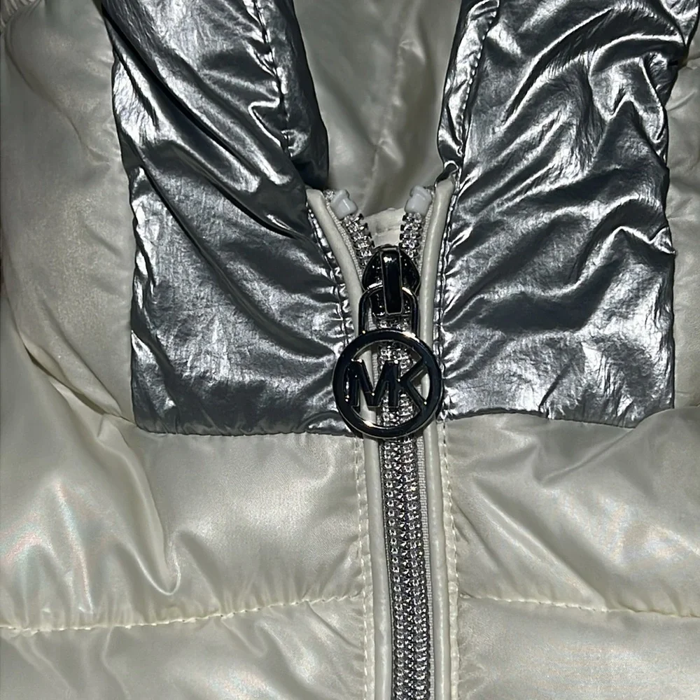 Michael Kors Puffer Coat Metallic Color Block